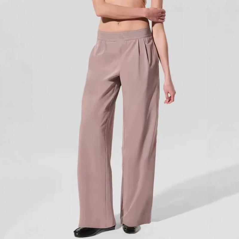 Goddess Pants - Thin, Loose, Casual, Straight-Leg Yoga Sports Trousers, Wide-Leg Pants with Elastic Waist, Quick-Dry Pants Goddess Pants - Thin, Loose, Casual, Straight-Leg Yoga Sports Trousers, Wide-Leg Pants with Elastic Waist, Quick-Dry Pants