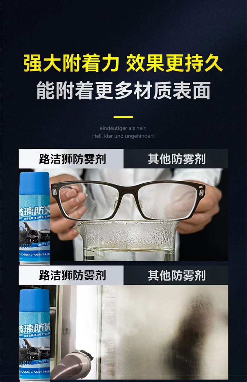 Car Glass Anti-Fog Agent, Front Windshield Anti-Fog Spray, Rearview Mirror Side Glass Anti-Rain and Defogging Agent Wholesale