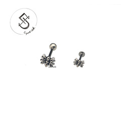 SMTNEK copper spider tongue nail lip nail earring niche cartoon titanium steel piercing jewelry
