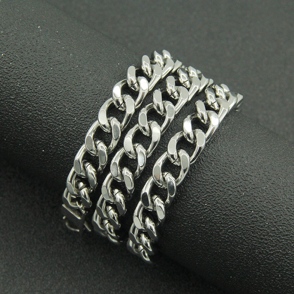 Geometric Titanium Steel No Inlaid Men's Bracelets display picture 3