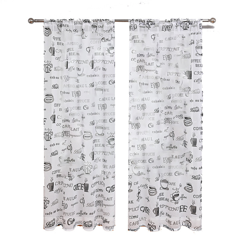 2025 nueva cortina de gasa para café de la tarde de Amazon completa Dolly para dormitorio, sala de estar, comedor, tela de cortina de sombrilla producto terminado.