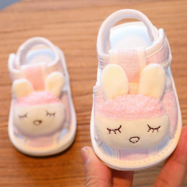 Sandals pure colored dumplings dumplings pink rubber bottom