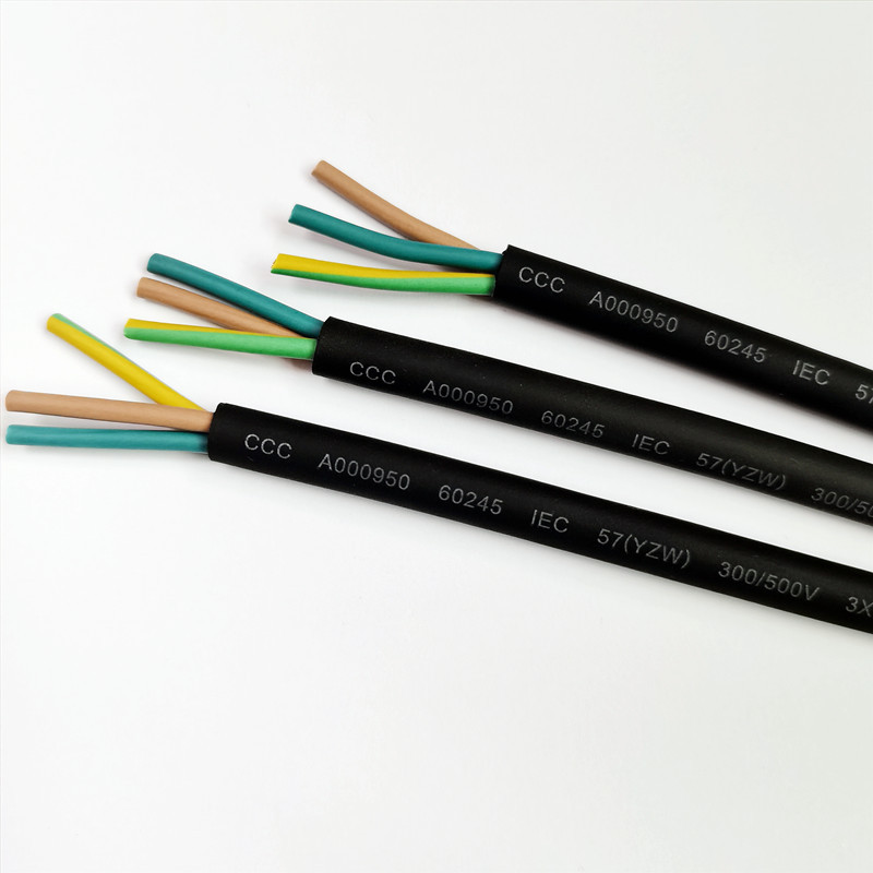 防水YZW3*1.0橡胶线CCC认证插头电源线