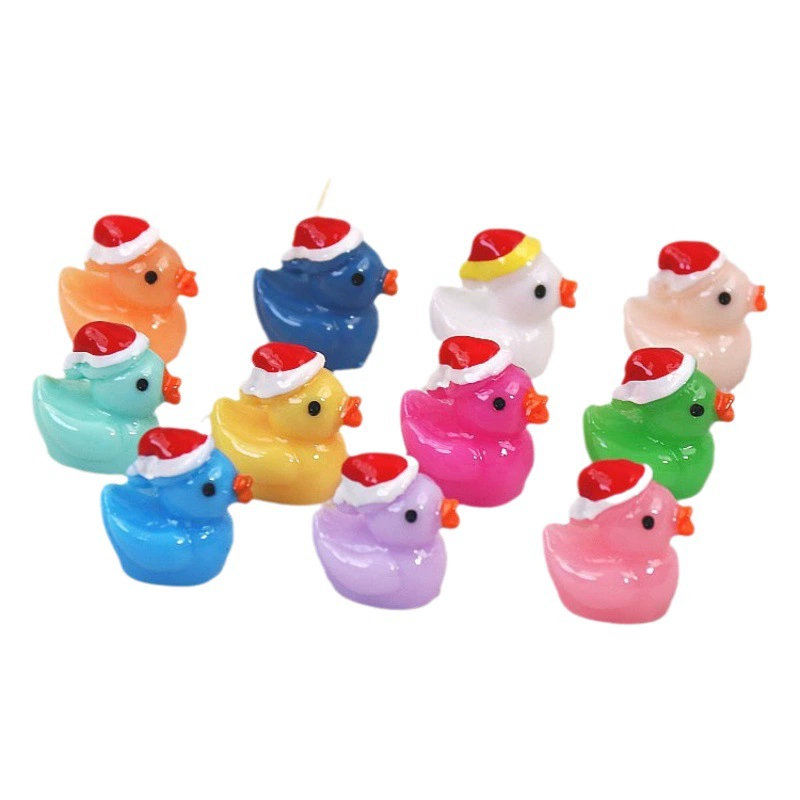 Рождественская утка трехмерная смола имитация кремовый чехол для телефона аксессуары ожерелье мультфильм кулон diy аксессуары