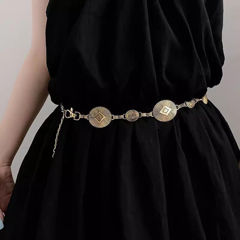 Bohemia retro plata metal mariposa cinturón cinturón de nicho accesorios de estilo nacional vestido