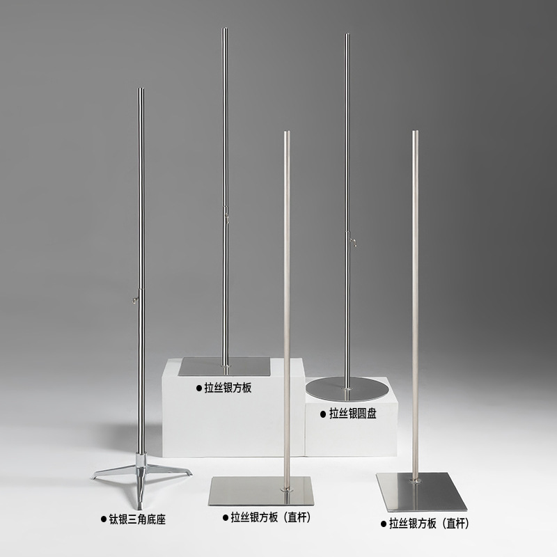 Model Base Accessories Internet Celebrity Stainless Steel Thickeneded Mirror Square Plate Triangular Chassis Universal Wheel Model Display