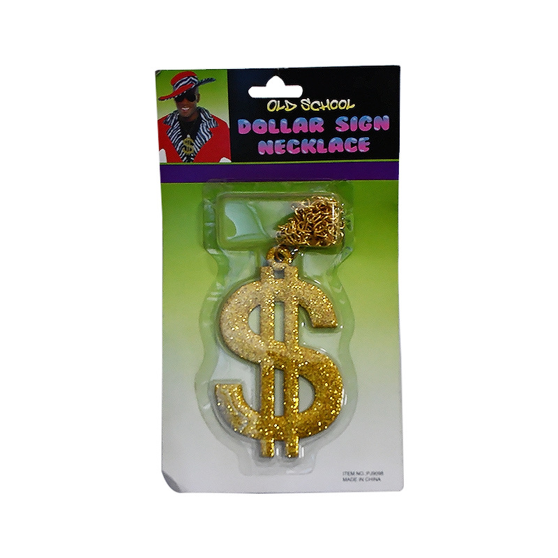 Cross-border Foreign Trade Party Masquerade Costume Props Simulation Plastic Dollar Necklace Festival Performance Toy Dollar