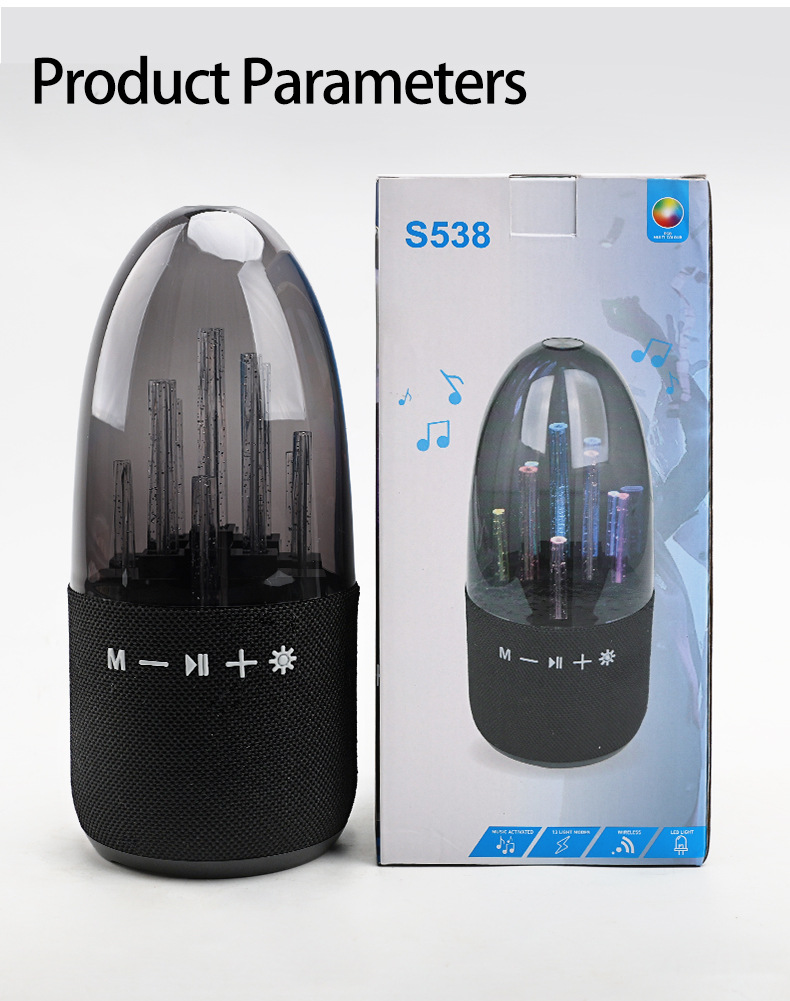 Lámpara de atmósfera creativa Bluetooth subwoofer de sonido doméstico tarjeta de escritorio inteligente luz de noche