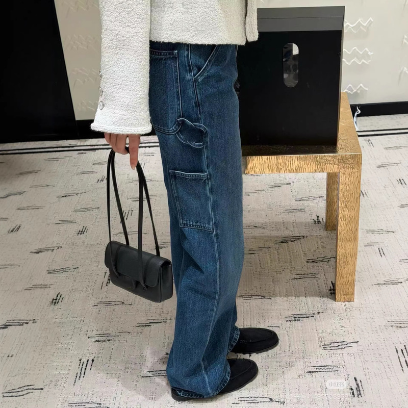 Original Design! Shenzhen Nanyou 2026 Early Spring New Model Jennie-Style Elegant and Well-Behaved Girl Workwear Jeans