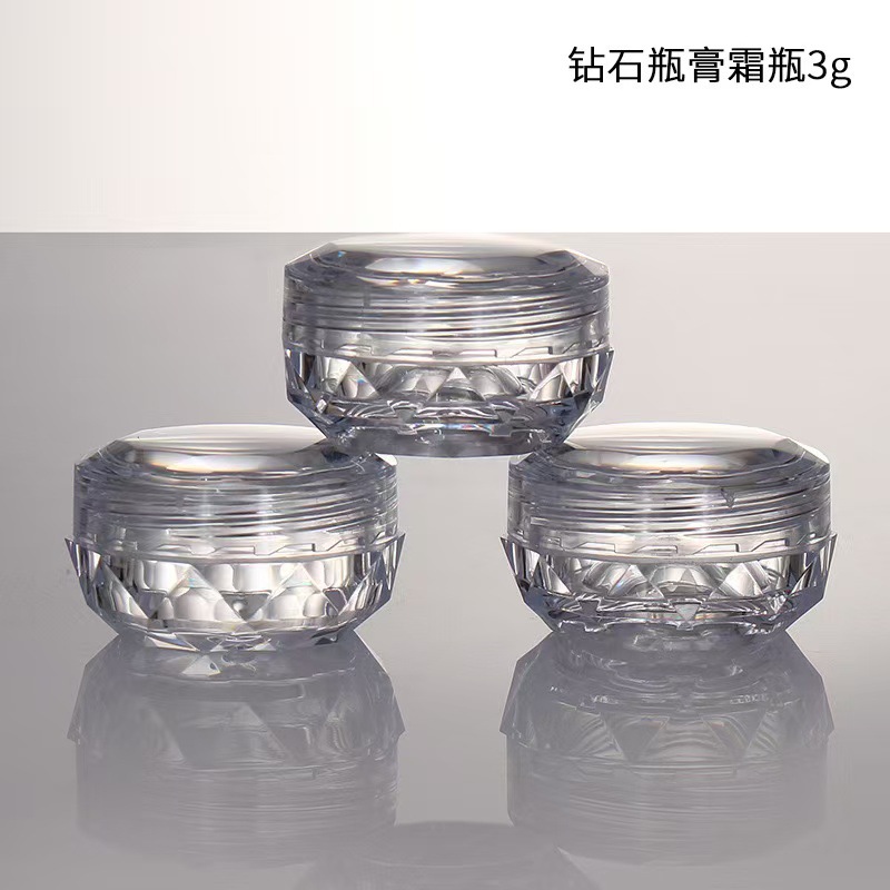 Diamond Bottle Cream Bottle Cosmetic Pack Rhombic Nail Art Glitter Bottle Sample Portable Travel Pack Empty Bottle
