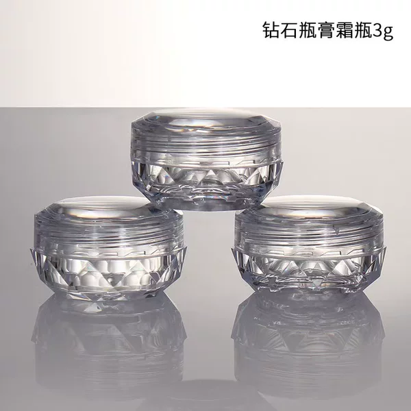 Diamond Bottle Cream Bottle Cosmetic Pack Rhombic Nail Art Glitter Bottle Sample Portable Travel Pack Empty Bottle