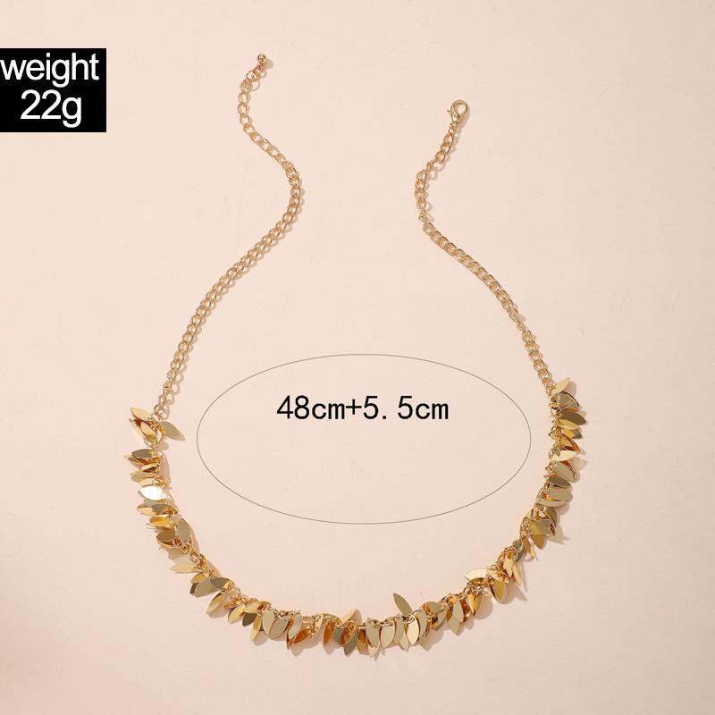 Fashion Jewelry Geometric Alloy Disc Single-layer Necklace display picture 1