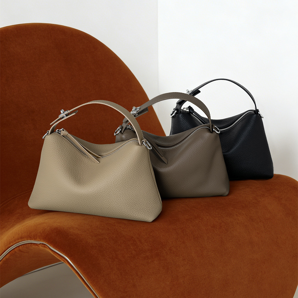 Women's New Luxury Genuine Leather Handbag - Trendy Minimalist Versatile Shoulder Bag & Commuter Crossbody Bag - Thumbnail 3