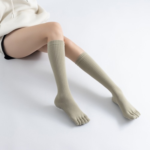  autumn new functional mid-calf yoga pressure socks restraint non-slip fitness Pilates socks simple and fashionable