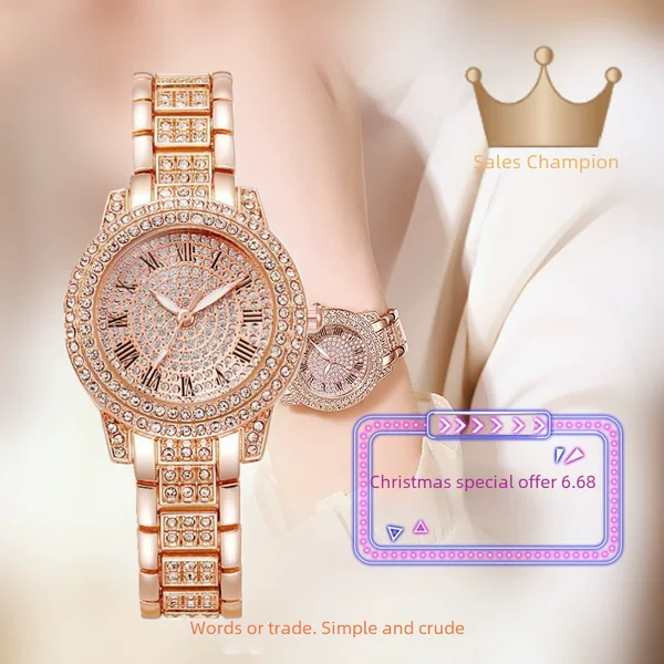 Ladies cornucopia star rhinestone watch cross-border explosions diamond bracelet women's watch 5pcs suit wholesale