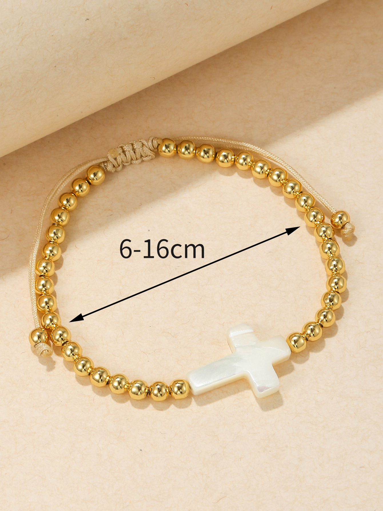 Retro Cross Alloy Inlay Shell Unisex Bracelets display picture 2