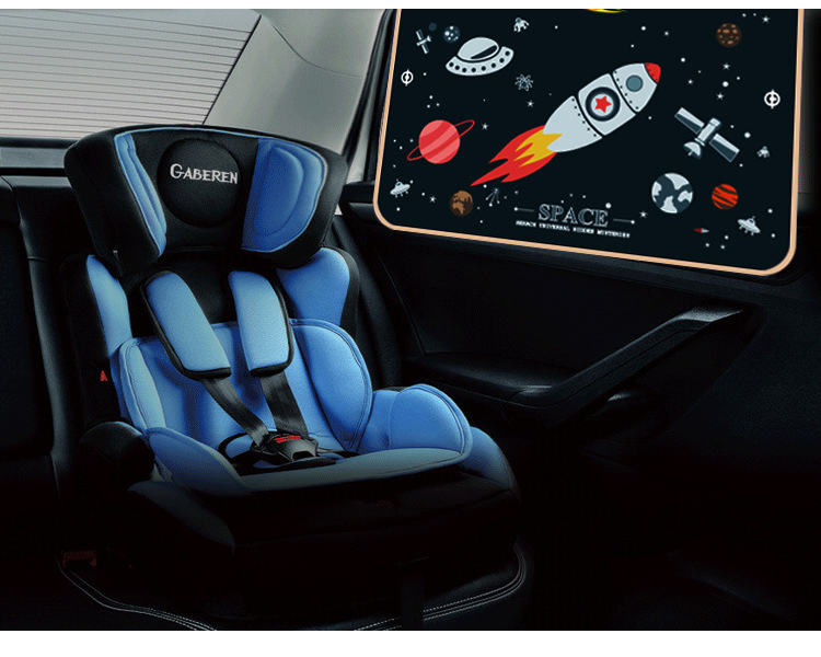 Car Sunshade Side Shield, Cartoon Car Summer Sunshade Curtain with Suction Cup, Universal Heat Insulation Curtain, Children's Car Window Curtain