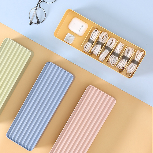 Desk cable organizer dustproof cable management box hub organizer cable tidy box phone charger cable earphone power cord holder
