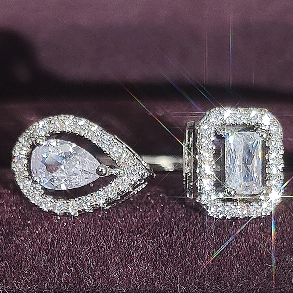 Fashion Geometric Copper Plating Zircon Open Ring 1 Piece