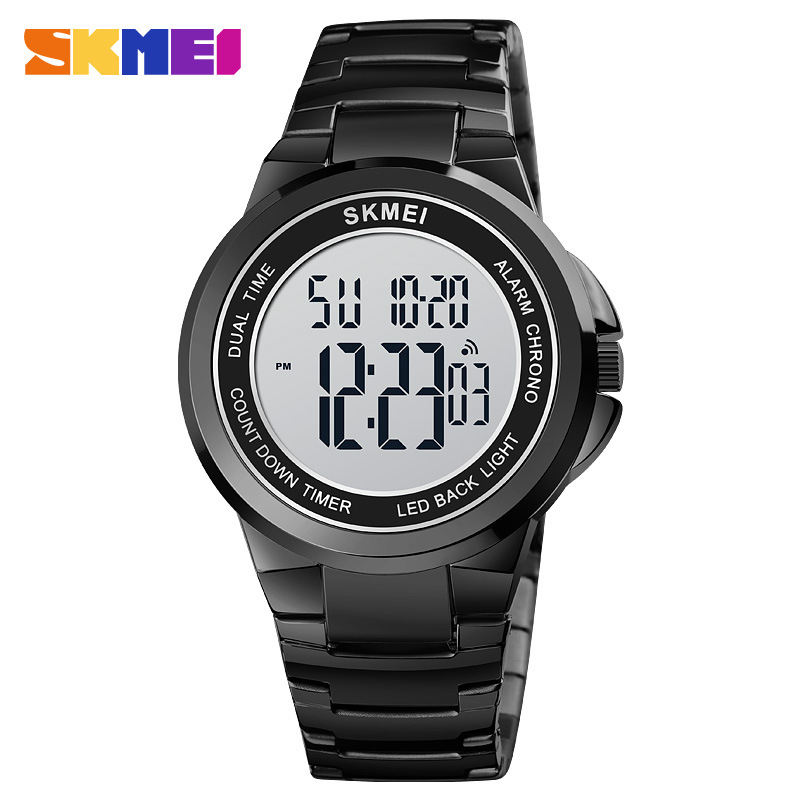 SKMEI 1712 pareja reloj deportivo moda reloj electrónico de los hombres de aleación casual sincronización luminosa