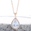 Golden white water drop necklace K5021