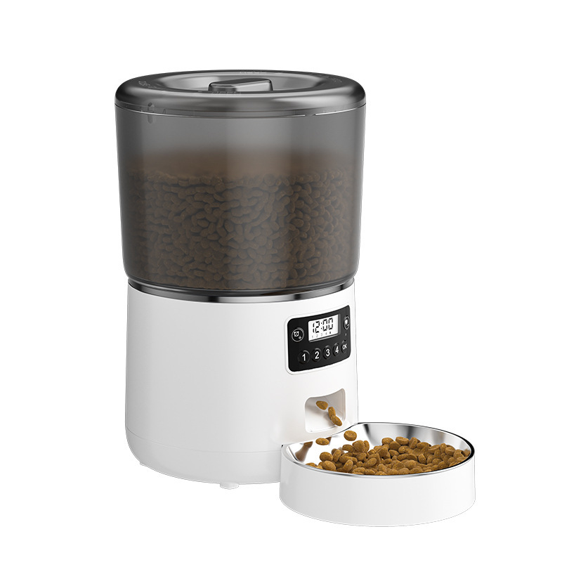 Dispensador automático de alimentos para gatos inteligente graffiti remoto máquina de alimentación de mascotas tiempo y cantidad