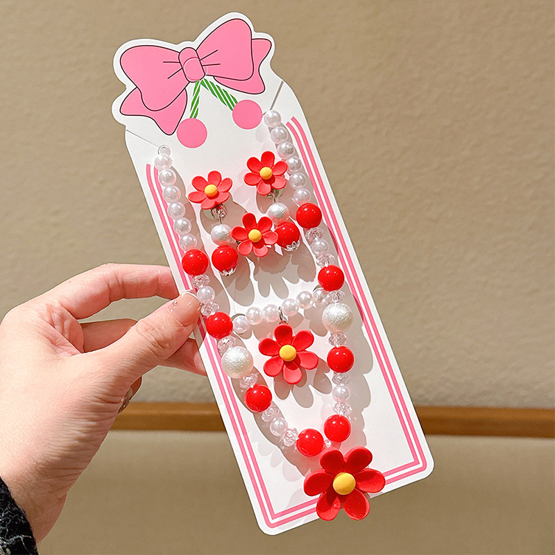 붉은색 작은 주름국화 가성비 5종 세트(판지 포함)