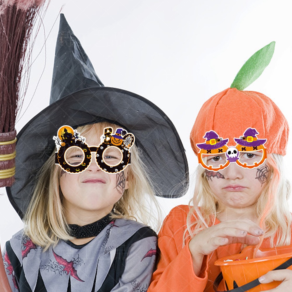 Suministro directo de fábrica de Halloween fiesta decoración gafas fantasma fiesta araña calabaza niños foto vestir Accesorios