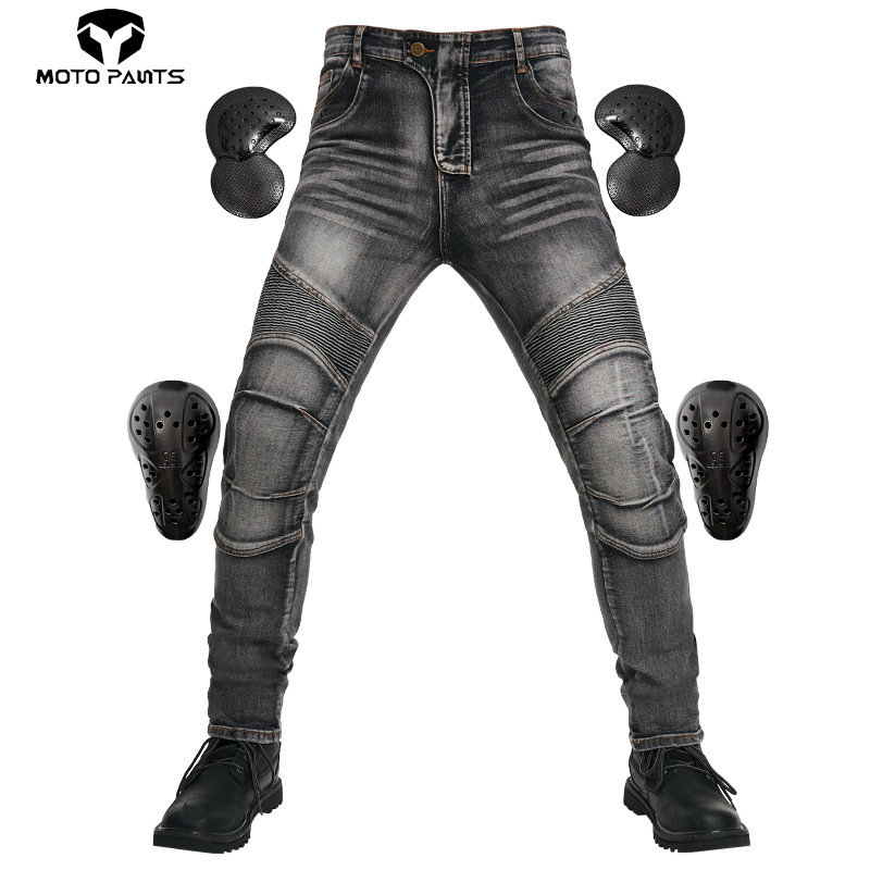 Factory Direct Sales Motorcycle Riding Jeans Men's Motorcycle Racing Casual Pants Summer Anti-Fall Kevlar Pants