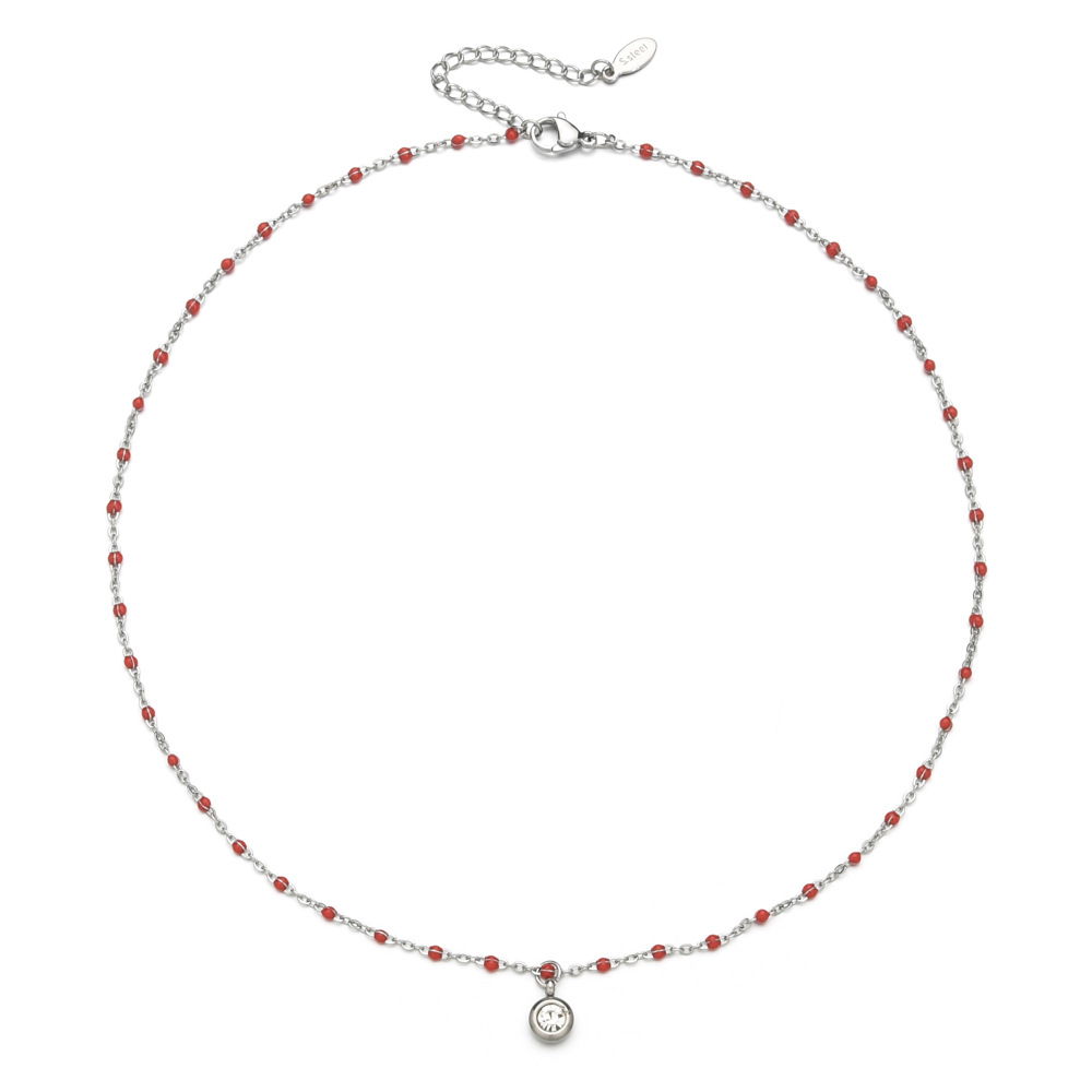 9g Weight 304 Stainless Steel, Seed Bead Pendant Material Rhinestones Inlay Material Pendant Necklace Classification 304 Stainless Steel Chain Material cable chain Chain Type 1 Piece Quantity Casual, Daily Occasion 304 Stainless Steel, Seed Bead Material Round Pattern All Seasons Season Women's Gender Enamel, Plating, Inlay Design Simple Style Style Wholesale Jewelry Simple Style Round 304 Stainless Steel Seed Bead Rhinestones Enamel Plating Inlay Pendant Necklace Cable Chain 9