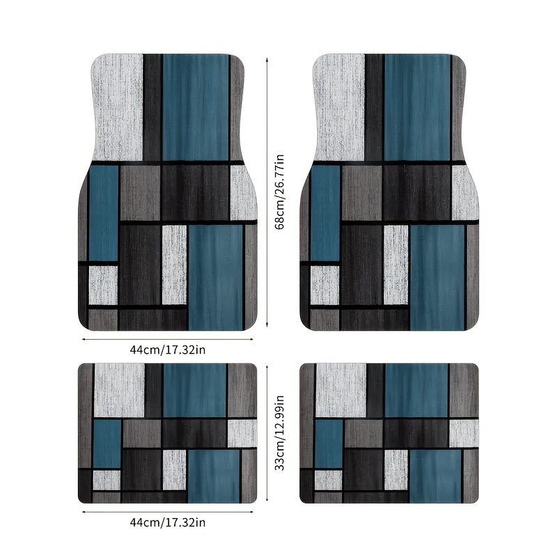 Cross-Border Temu Car Floor Mats, Stain-Resistant and Easy to Care For, Four-Piece Set of Non-Slip Mats, Retro Nordic Style Soft Diatom Mud Floor Mats
