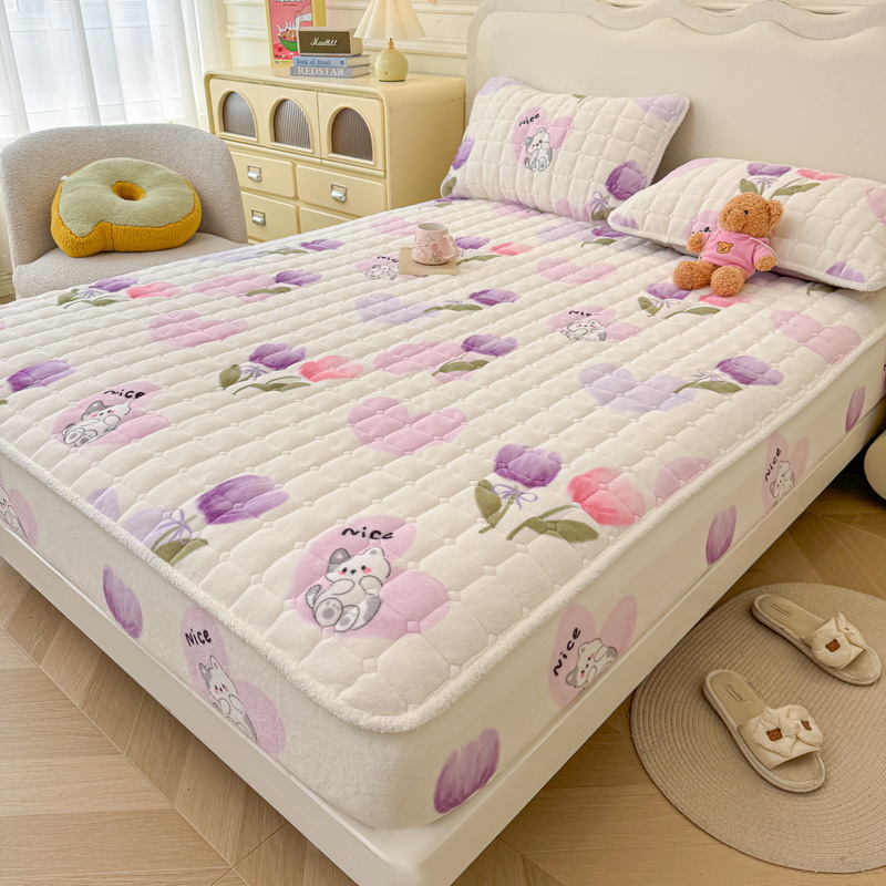 Clase A nuevo tipo de cama de algodón de leche caliente, cama de invierno más gruesa, colchón de cama de algodón caliente, cojín de algodón más cama de algodón