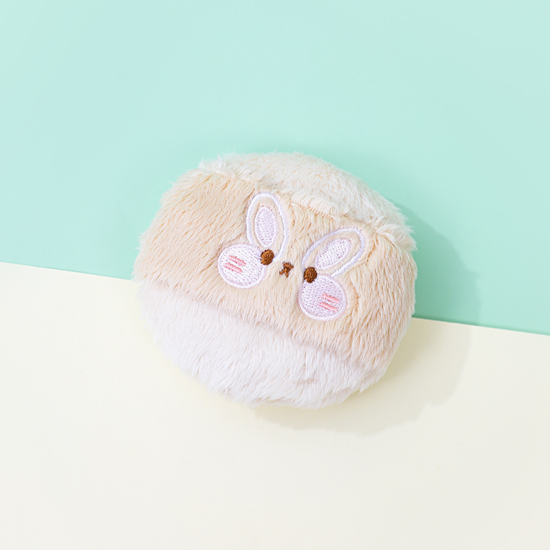 Pequeño oso buen polvo de vello largo no comer polvo para aumentar el grosor blush polvo de maquillaje fijo esponja de maquillaje personalizada mayorista
