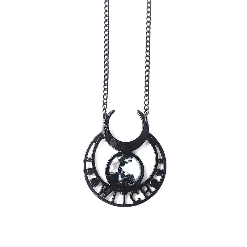 black blue retro necklace