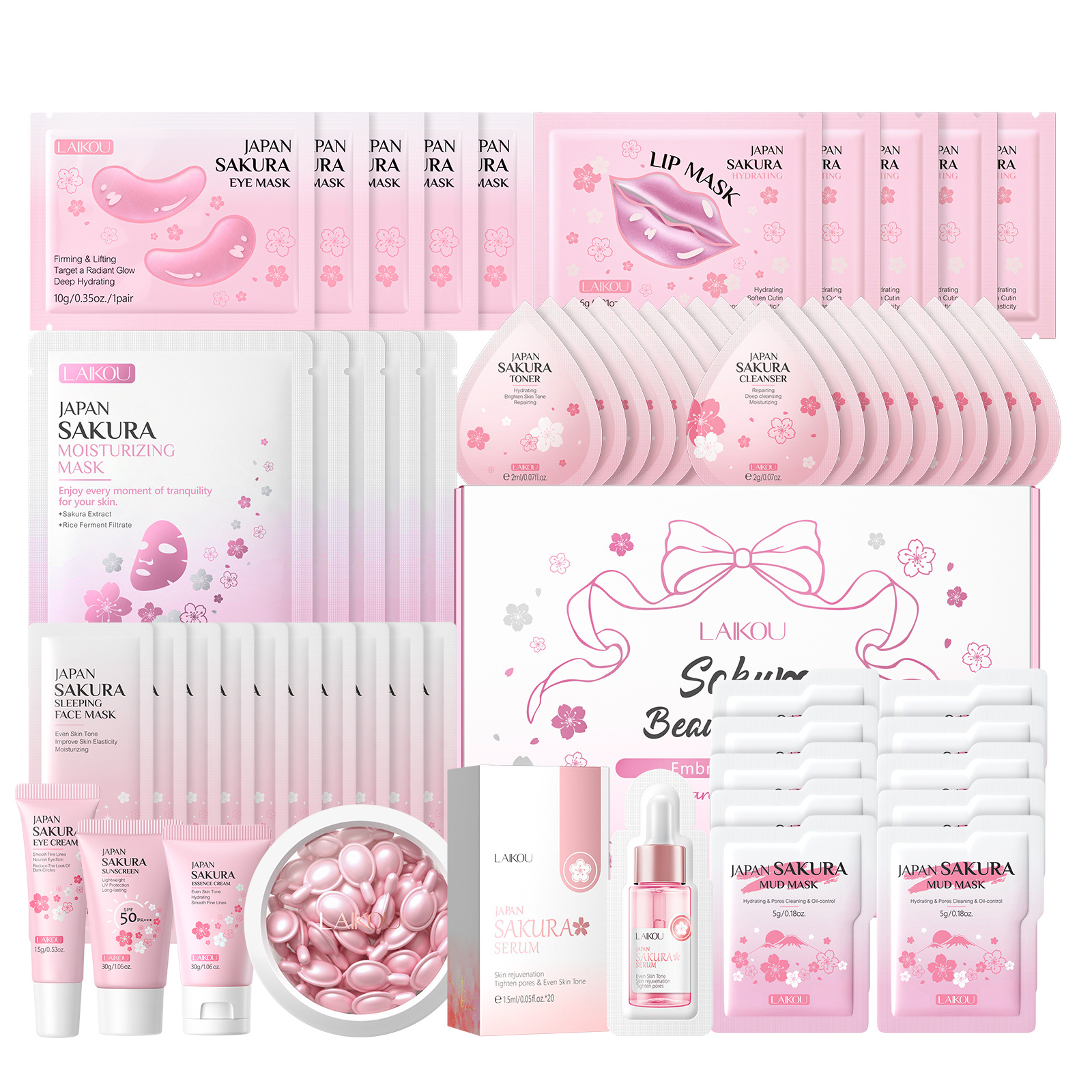 Set de Leche de Caracol Sakura LAIKOU Transfronterizo, Combinación de Sets Variados, Combinación Libre, Disponible en Fábrica. image 23