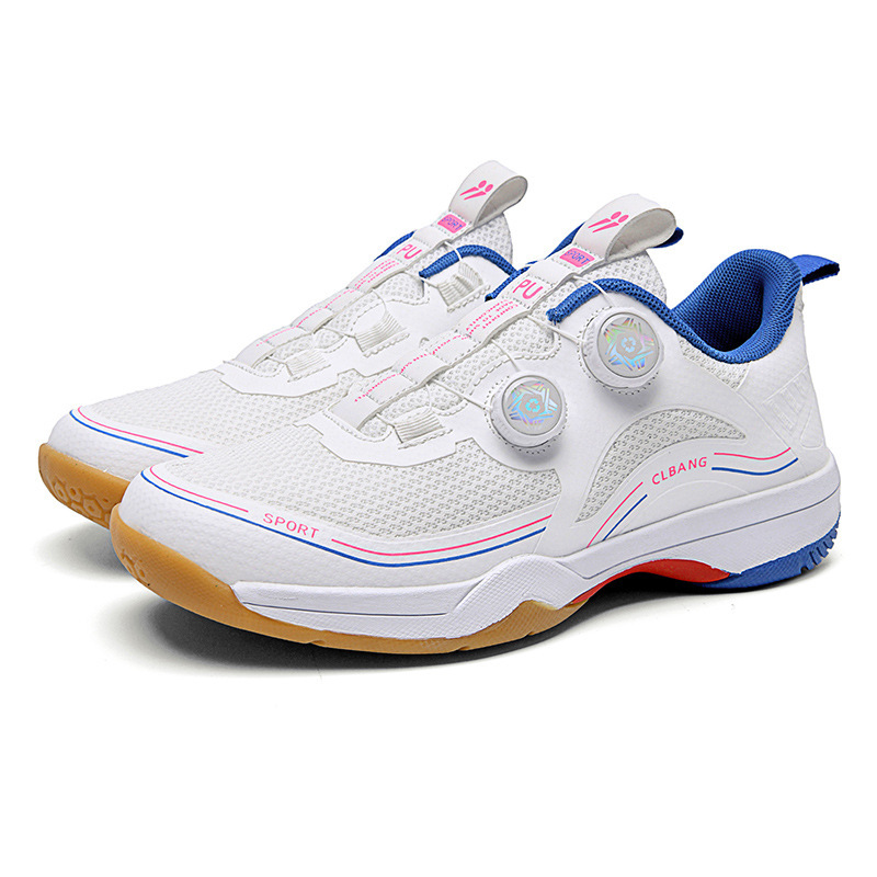 2025 New Cross-Border Rotating Button Tennis Shoes Table Tennis Shoes Breathable Non-Slip Pickleball Shoes Fashionable Sports