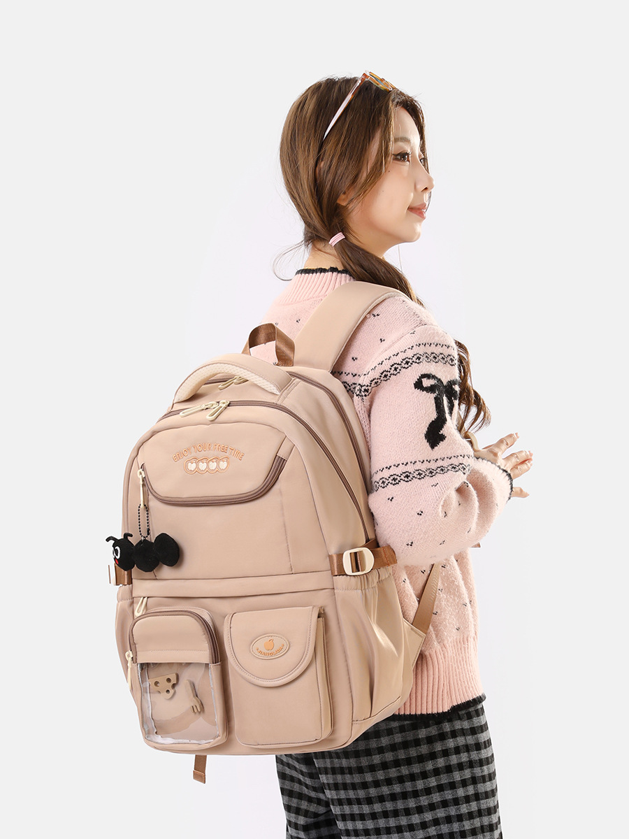 Mochila estilo campus japonés hermosa, mochila de alta capacidad, mochila de estudiantes de tercer a sexto grado.