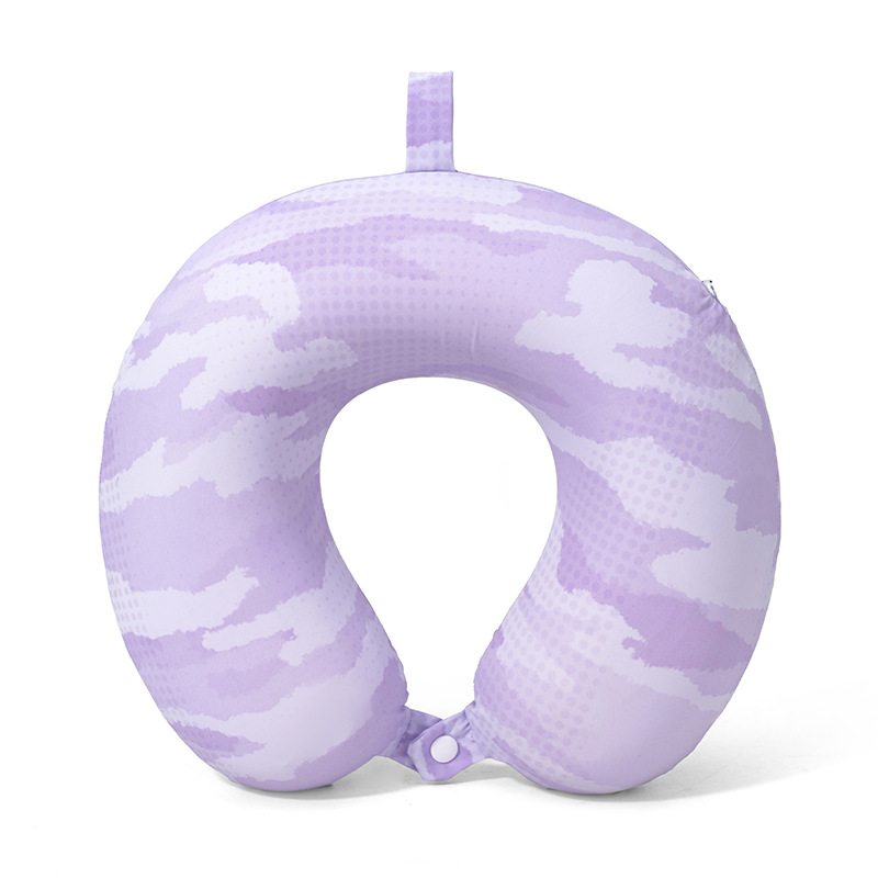 Verano helado sensación fría protección de cuello almohada en forma de U portátil almacenable memoria almohada de cuello de algodón almohada de avión almohada al por mayor existencias