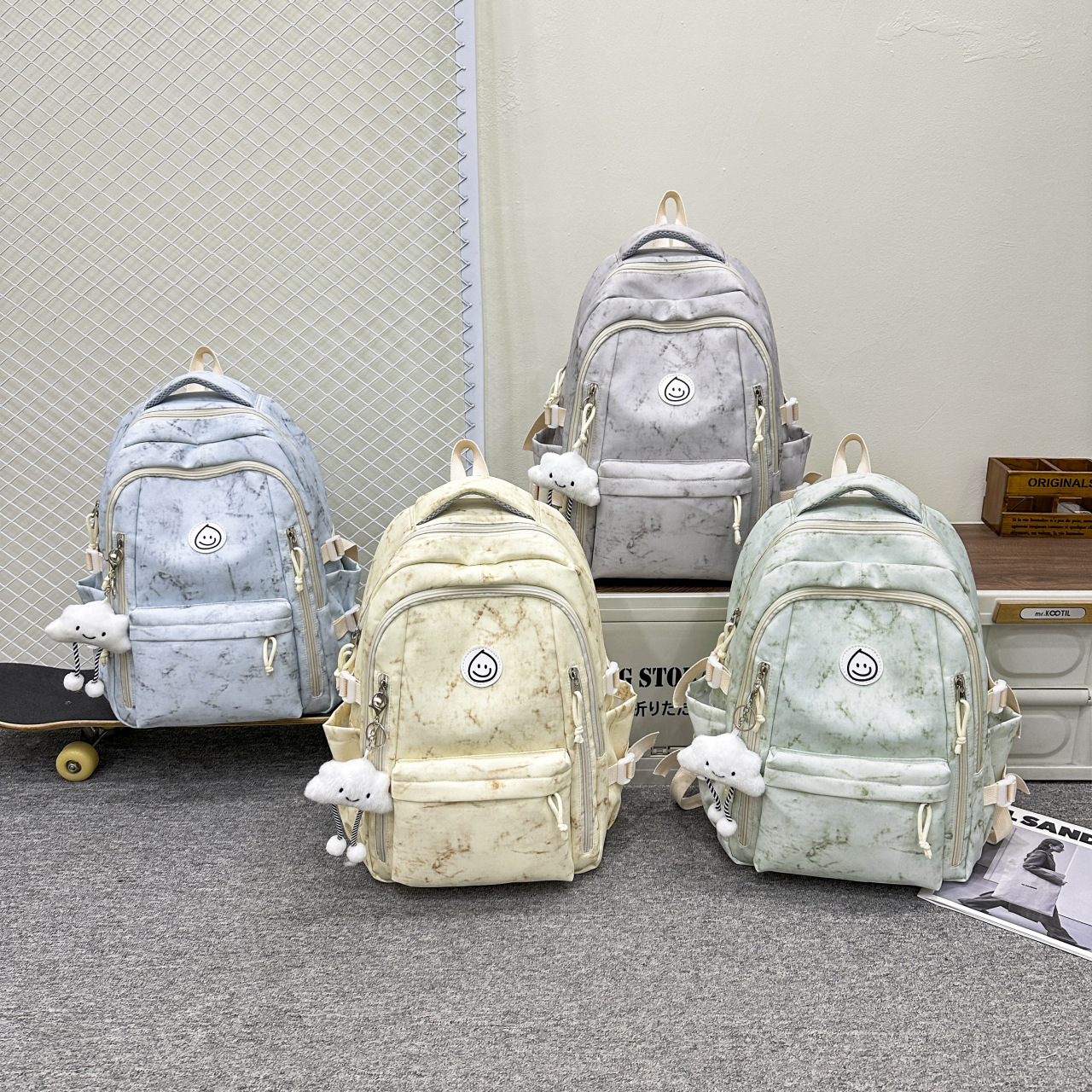 韩版书包大学生女ins小众大容量双肩包减负轻便高颜值休闲背包