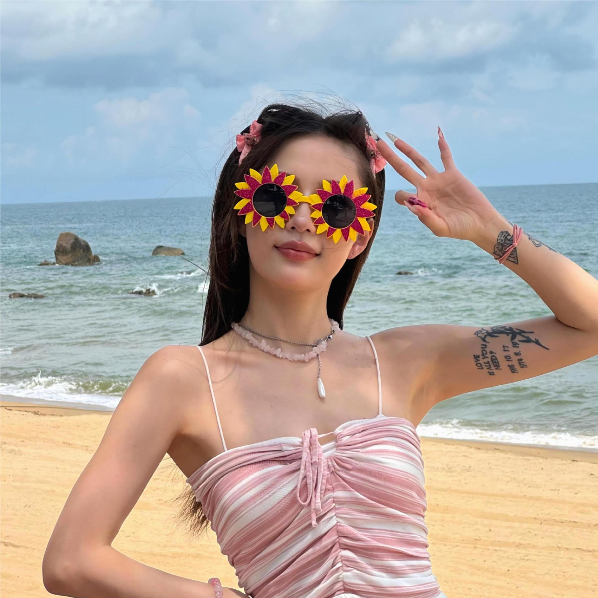 Gafas de Fiesta con Temática Hawaiana, ABS, Divertido, Decorativo, para Fiestas en la Playa y Festivales de Música