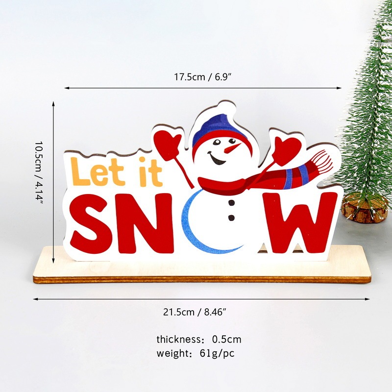 クリスマス装飾木製デスクトップ装飾品ダイニングショッピングモールショップウィンドウ木製工芸品カラフルな組み立てられた装飾品|undefined