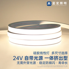 led硅胶线条灯24V嵌入式软灯条带光源一体挤出型可弯曲柔性线性灯