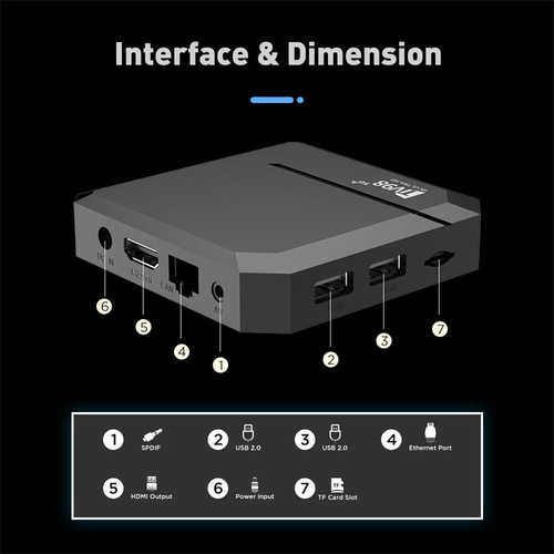 Foreign Trade TV98 BT Set-Top Box H313 HD 5G WIFI 4K HD Android Bluetooth TV Box