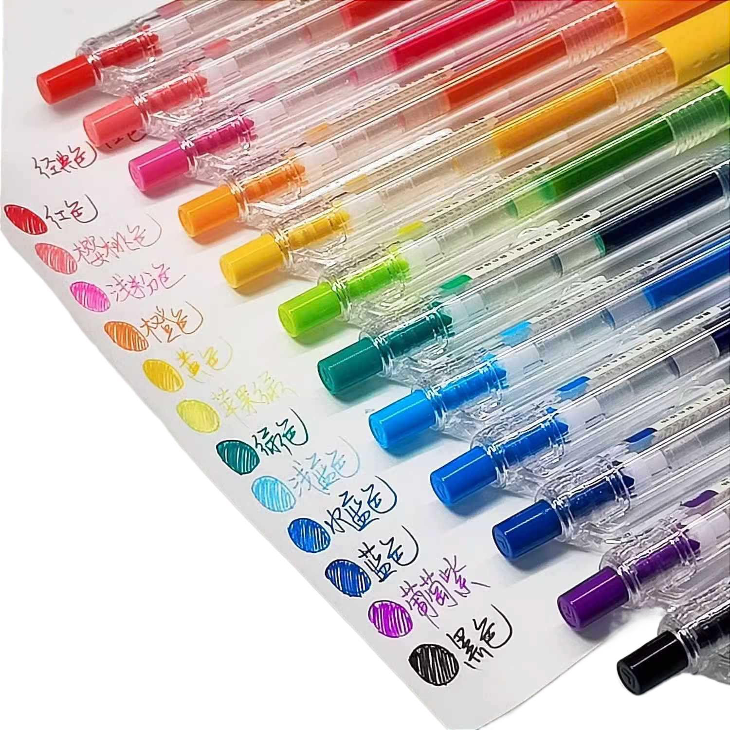 GP260 MORANDI 컬러 중성펜 노트테이킹 마커, 프레스펜, 컬러펜, 학생용 주스펜