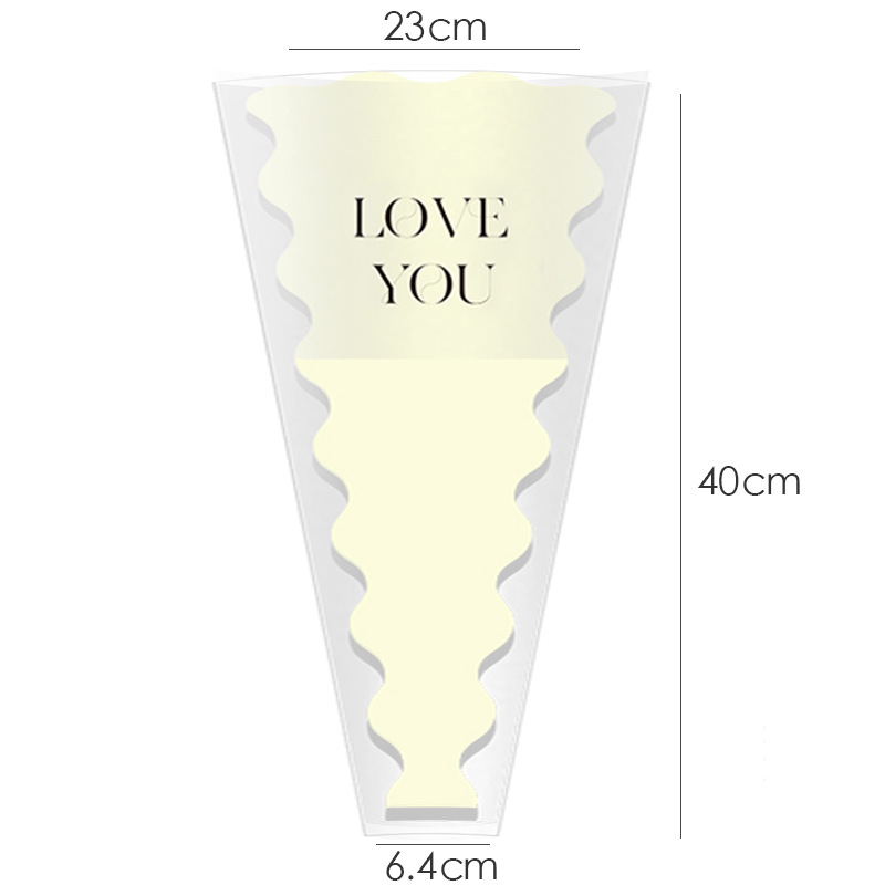 Huaxi día de San Valentín bolsas de flores individuales ramo de flores bolsas DIY rosas transparentes bolsas múltiples materiales de embalaje floral