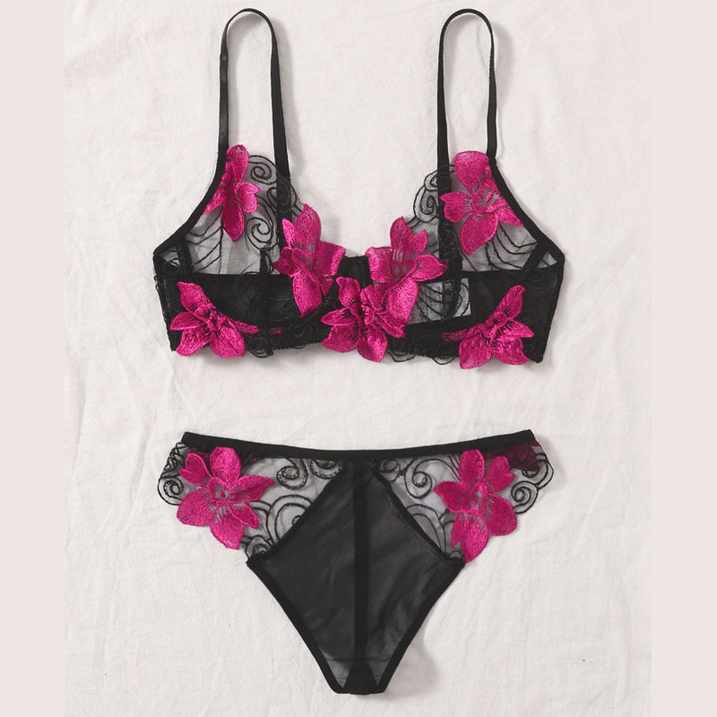 Damen Dessous Set Mit Spitze Für Kleine Brüste Push Up Bh_voghion.com