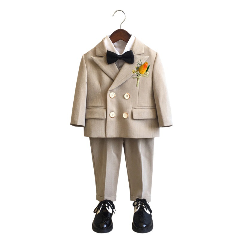 Children's Suit Dress Suit Little Flower Girl Wedding Dress Baby First Birthday Suit Boy Performance Clothing