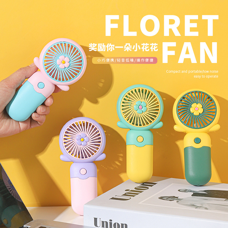 Charging handheld mini fan, portable student and children gift fan, activity small gift wholesale