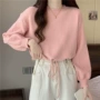 圆领套头宽松秋冬毛衣