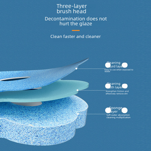 Wholesale disposable toilet brush with replaceable sponge head, household with base-mounted wall-hanging toilet brush for bathroom